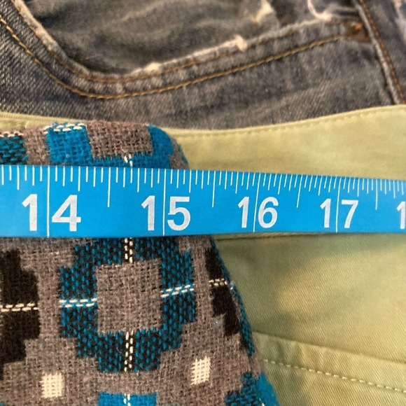 Talbots Skirt Womens Sz 8 Gray Blue Geometric Wool Pencil Lined Back Zip - Picture 8 of 10